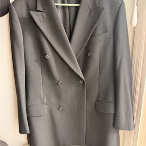 Valentino Charcoal Double-Breasted Blazer Saks